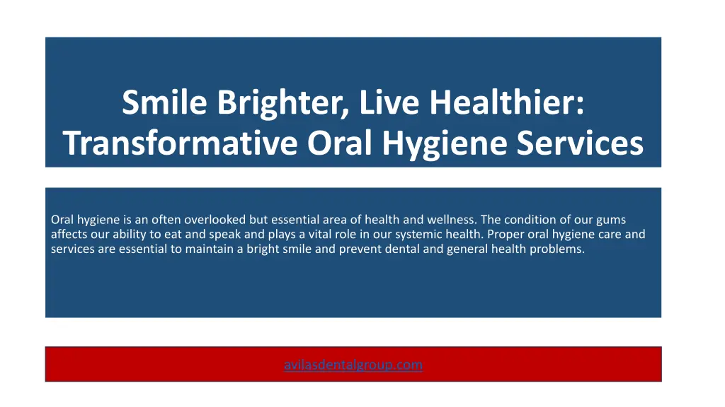 smile brighter live healthier transformative oral