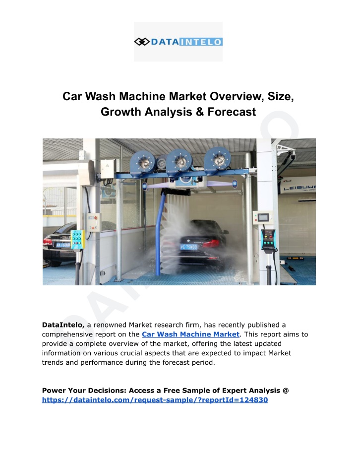 car wash machine market overview size growth
