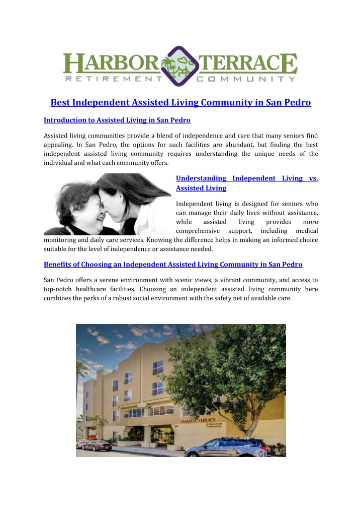 best independent assisted living community