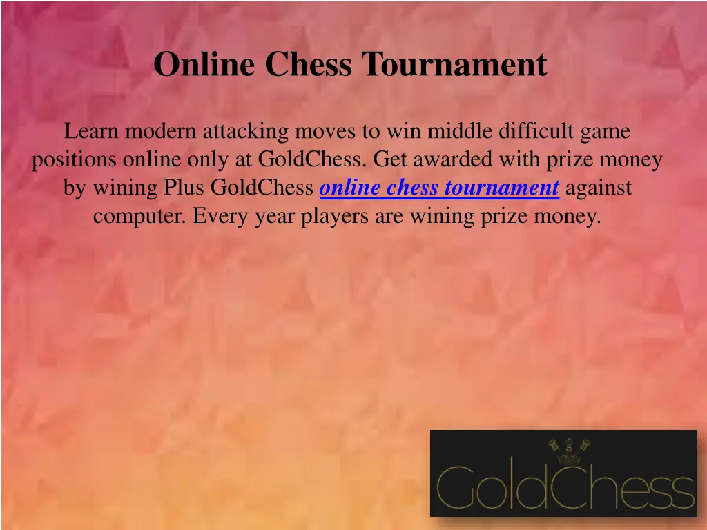 online chess tournament