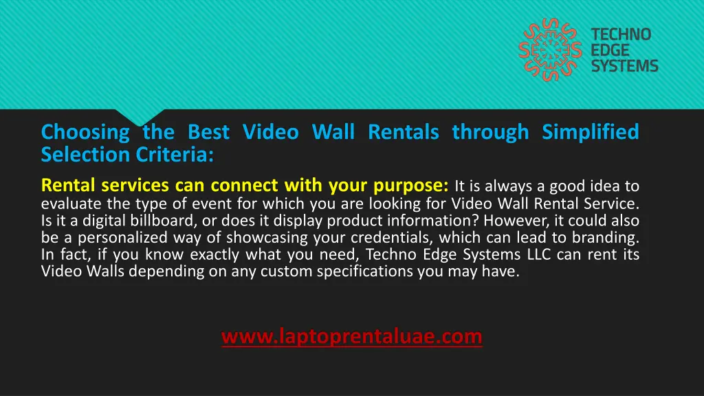 choosing the best video wall rentals through