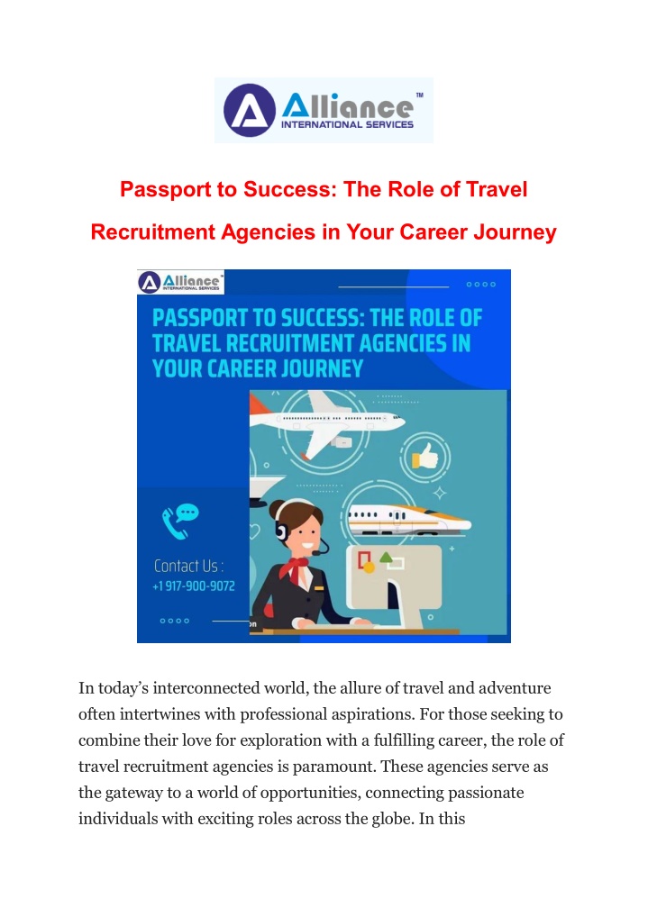 passport to success the role of travel