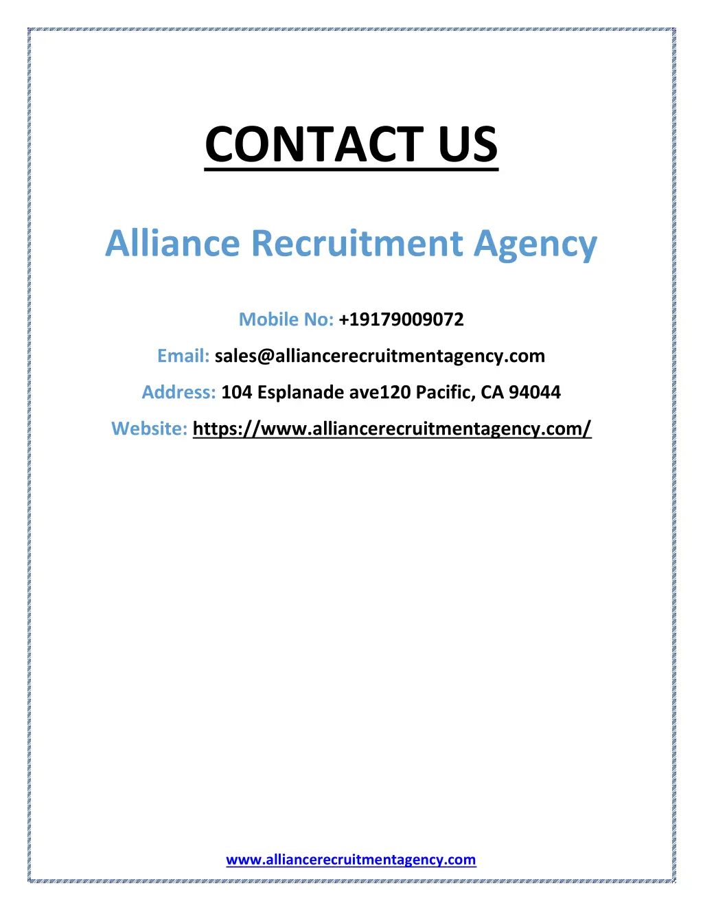 contact us