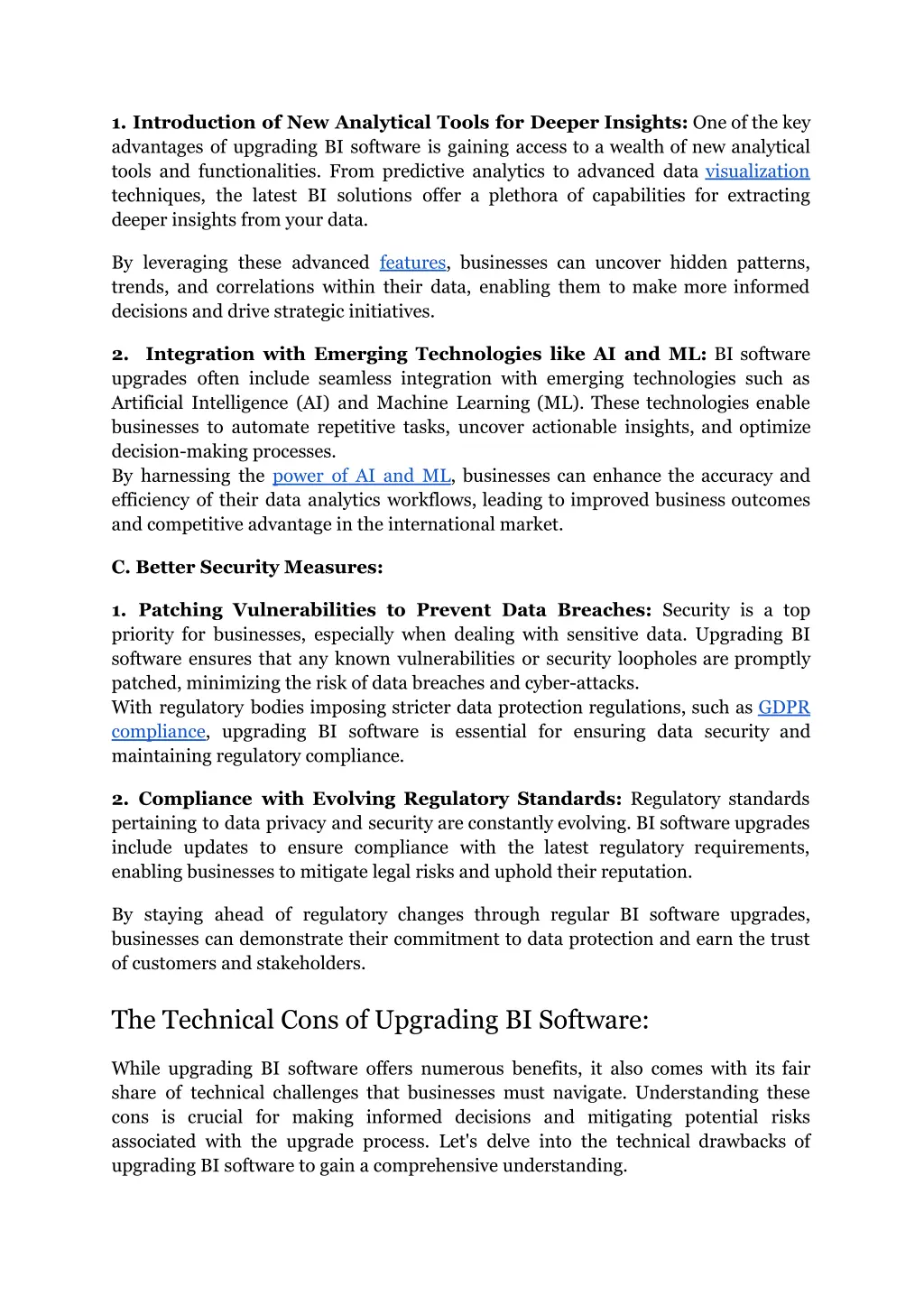 1 introduction of new analytical tools for deeper