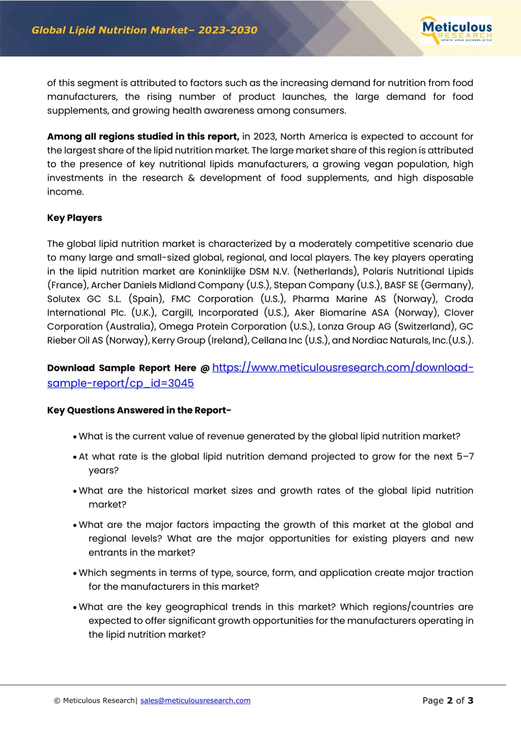 global lipid nutrition market 2023 2030 1