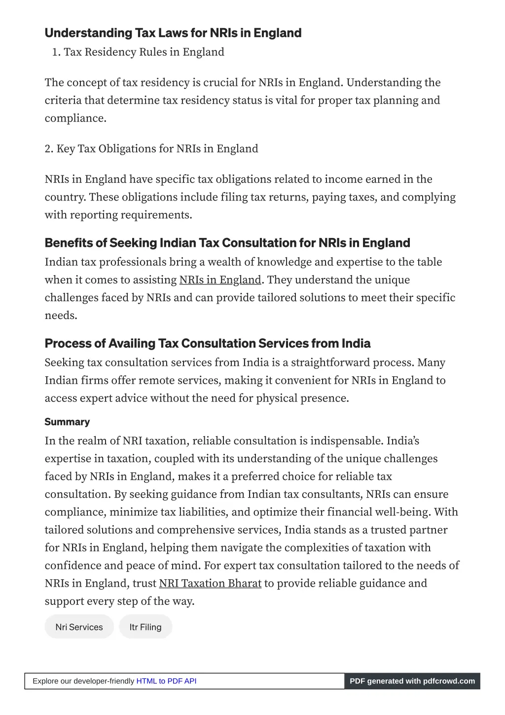 understanding tax laws for nris in england