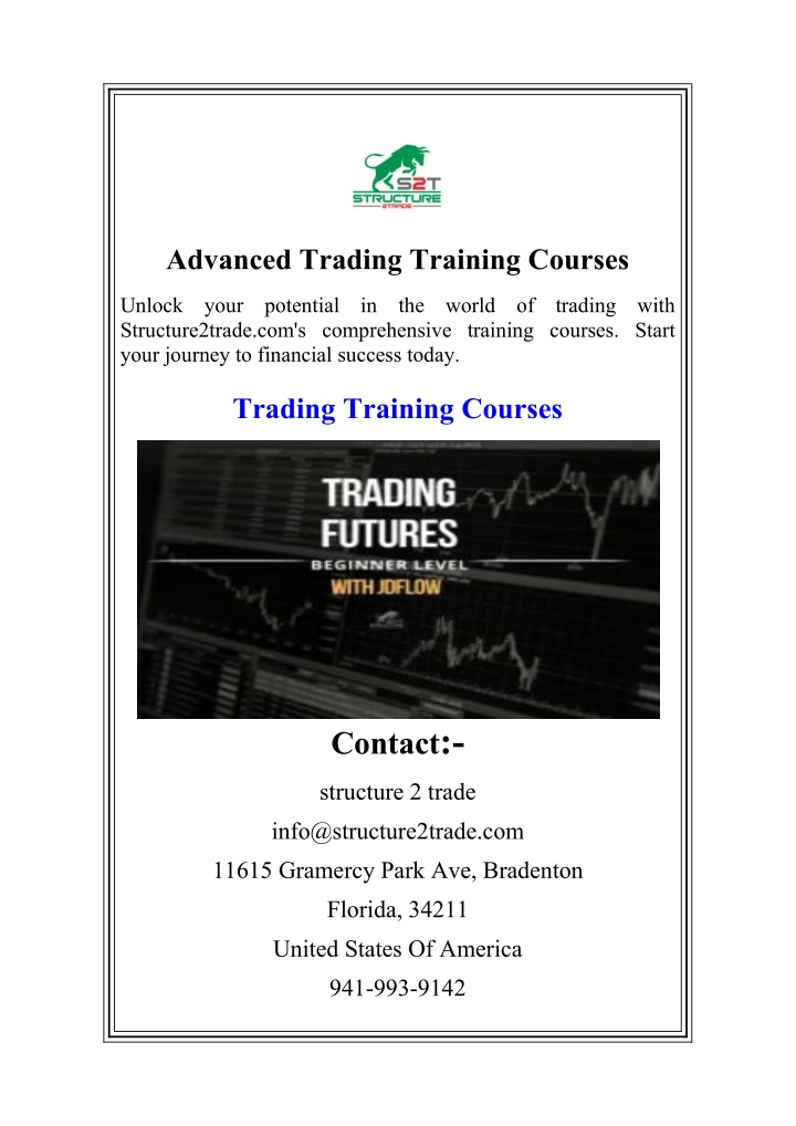 advanced trading training courses