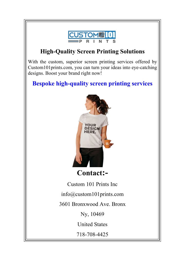 high quality screen printing solutions