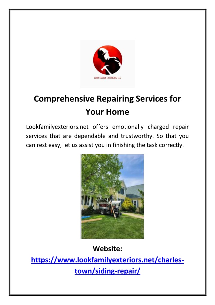 comprehensive repairing services for your home