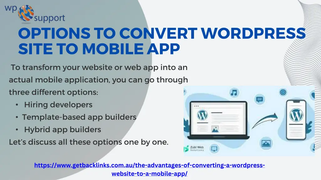 options to convert wordpress site to mobile app