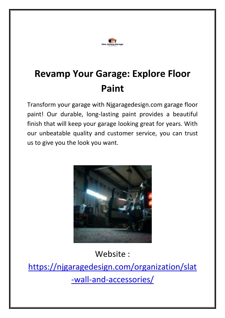 revamp your garage explore floor paint