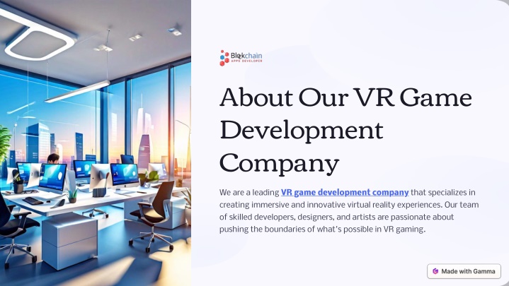 about our vr game development company