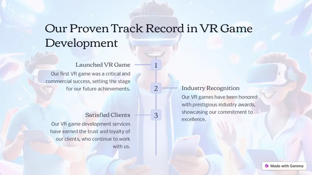 our proven track record in vr game development