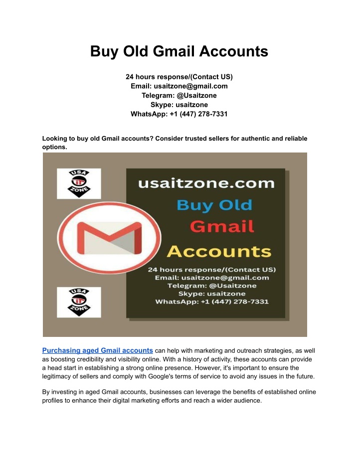 buy old gmail accounts