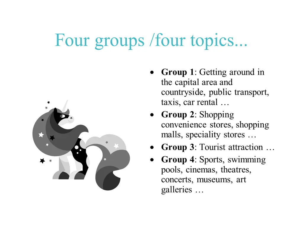 four groups four topics