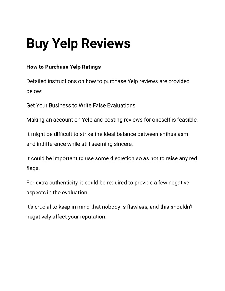 buy yelp reviews