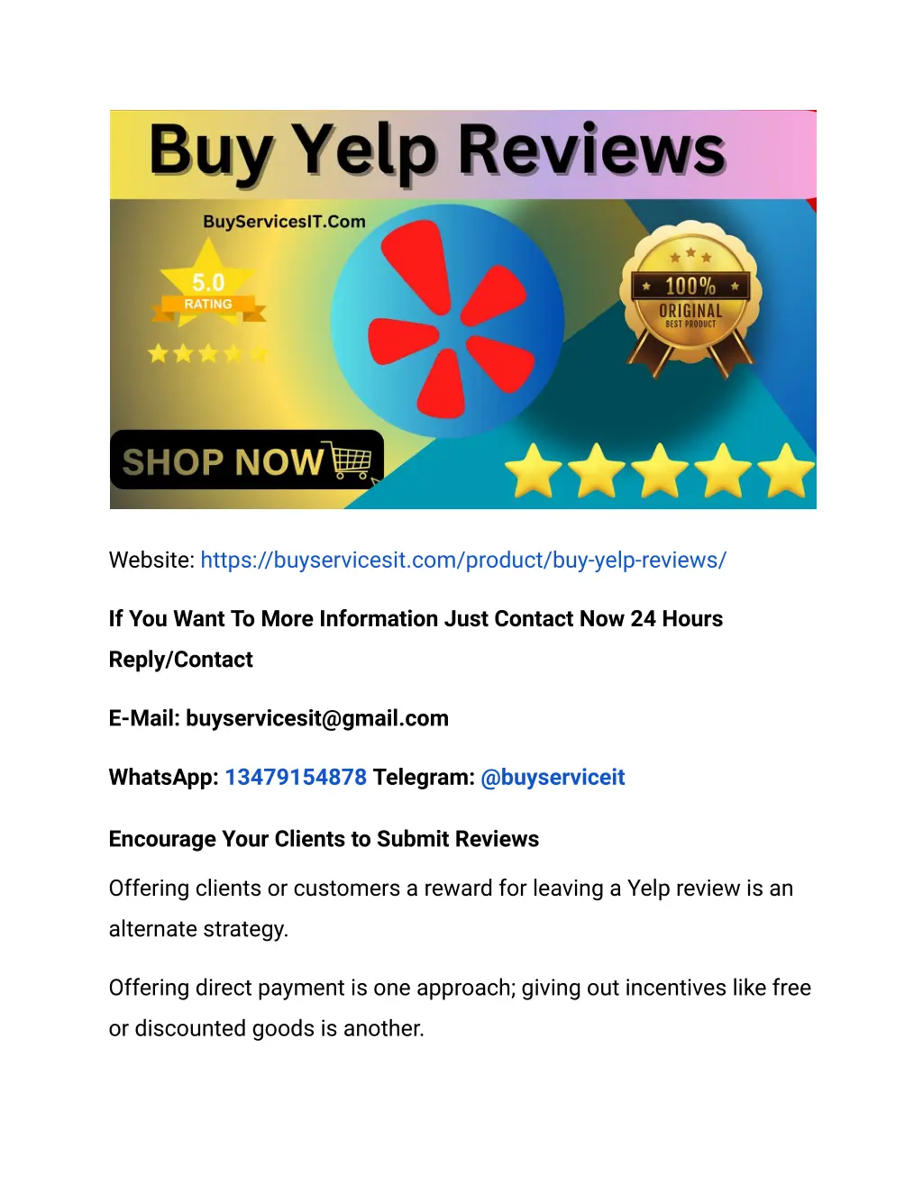 website https buyservicesit com product buy yelp