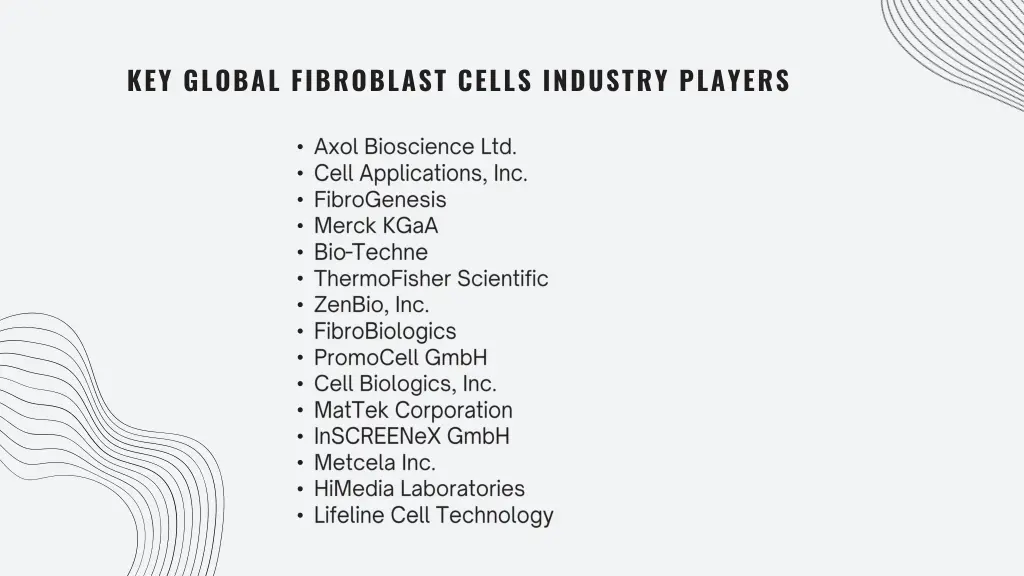 key global fibroblast cells industry players