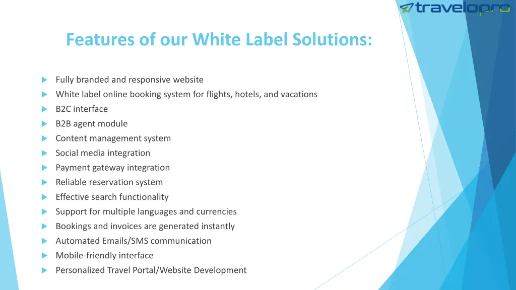 features of our white label solutions