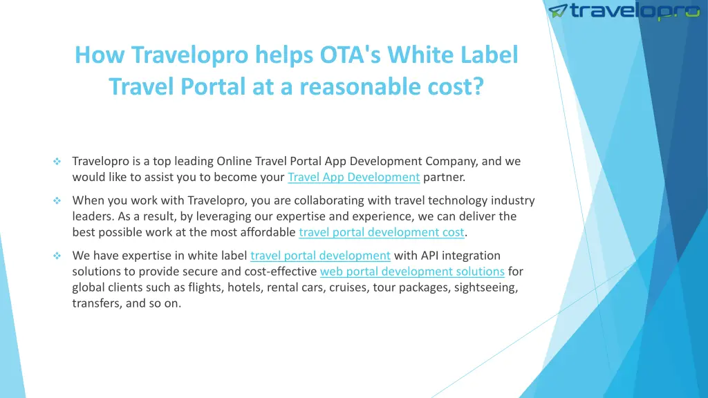 how travelopro helps ota s white label travel