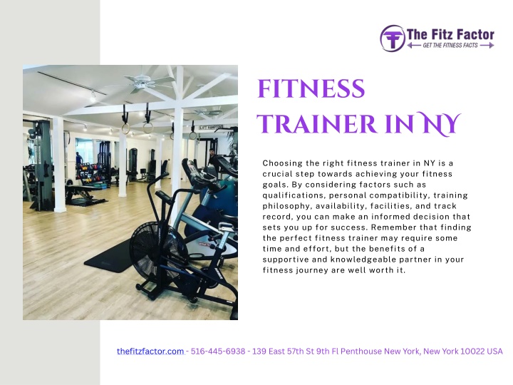 fitness trainer in ny