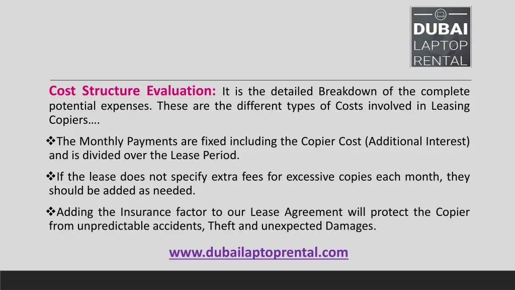cost structure evaluation it is the detailed