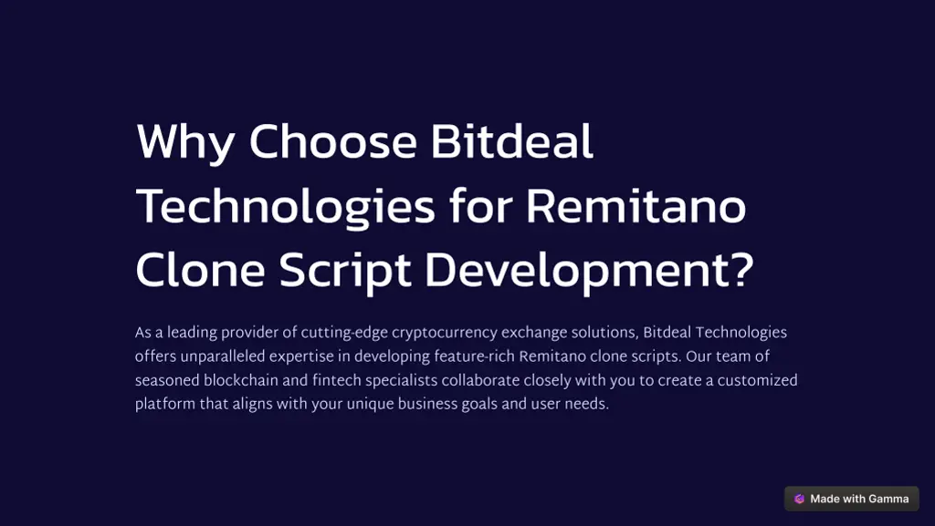 why choose bitdeal technologies for remitano