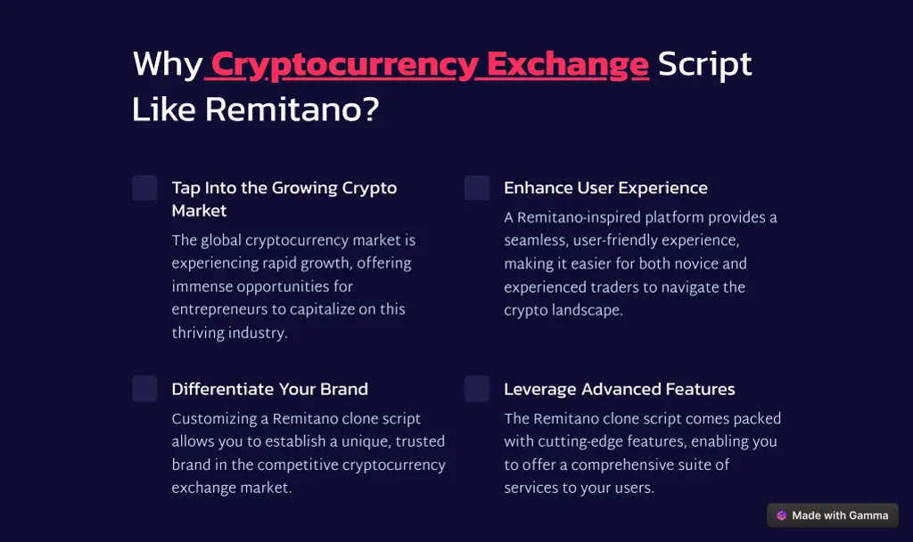 why cryptocurrency exchange script like remitano