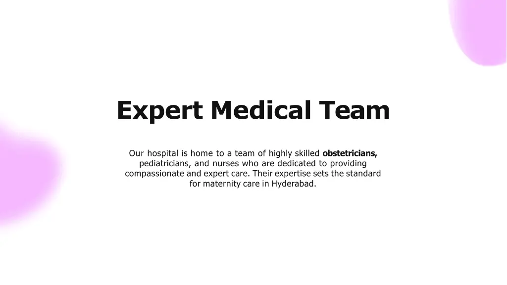 expert medical team