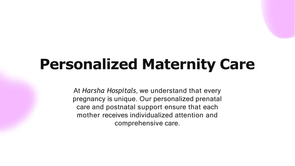 personalized maternity care