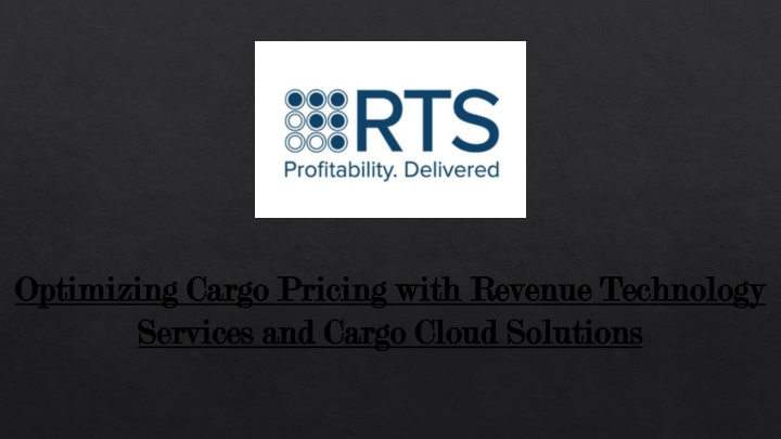 optimizing cargo pricing with revenue technology