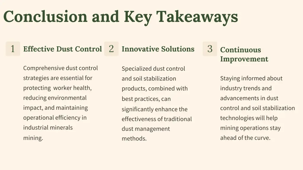 conclusion and key takeaways