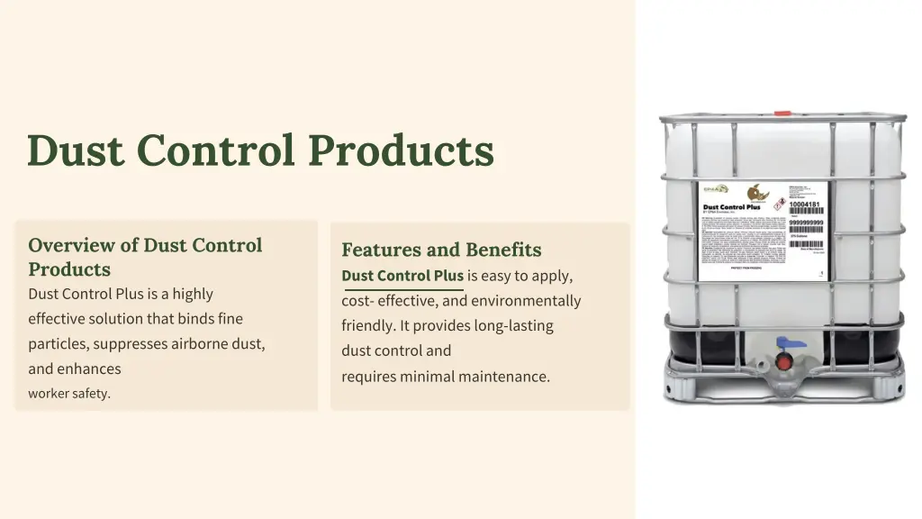 dust control products