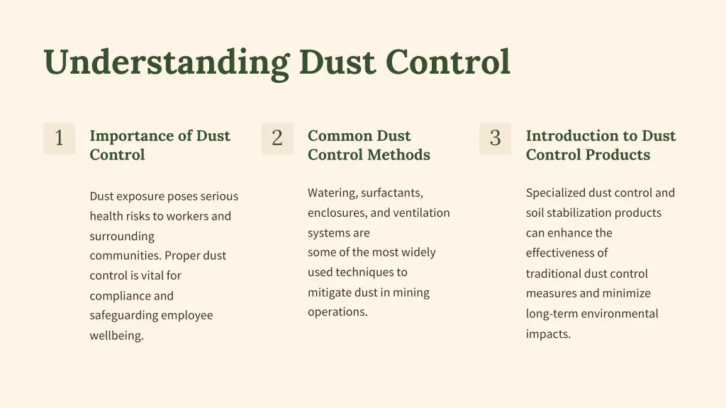 understanding dust control