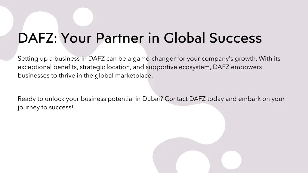 dafz your partner in global success