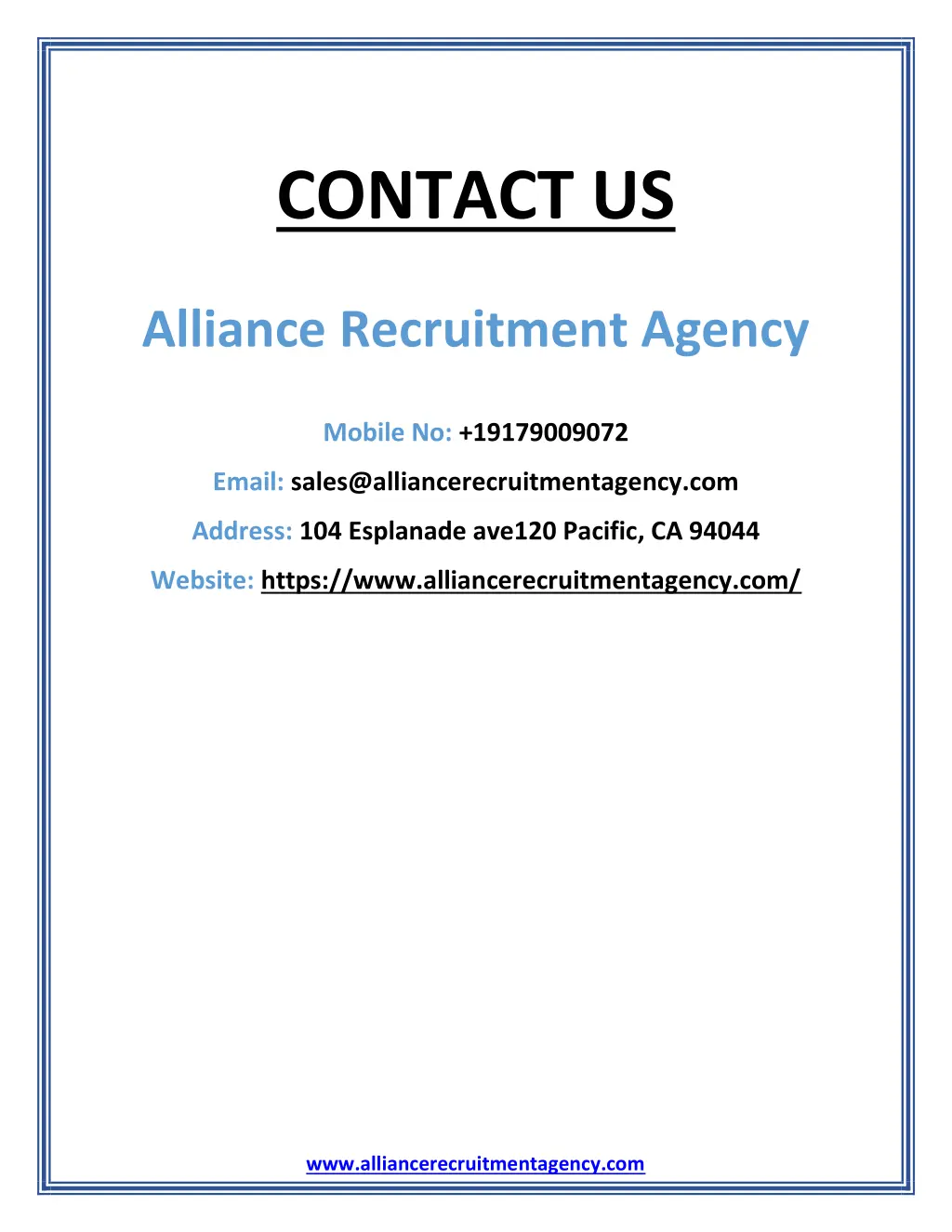 contact us