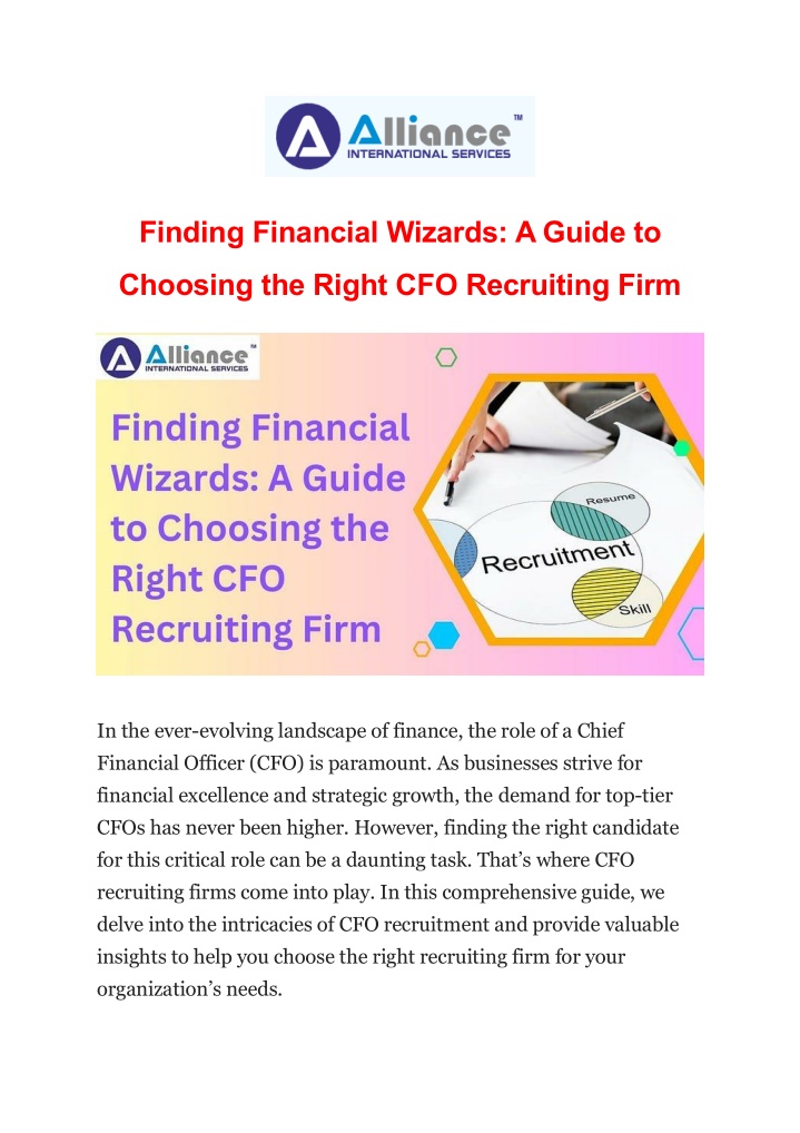 finding financial wizards a guide to