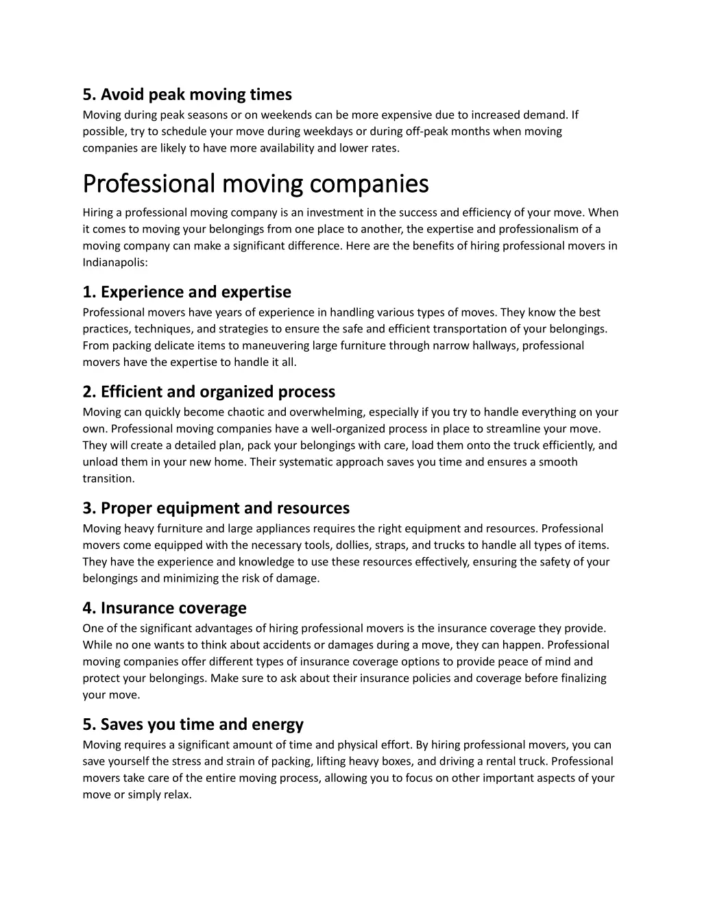 5 avoid peak moving times moving during peak