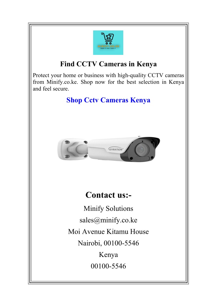 find cctv cameras in kenya