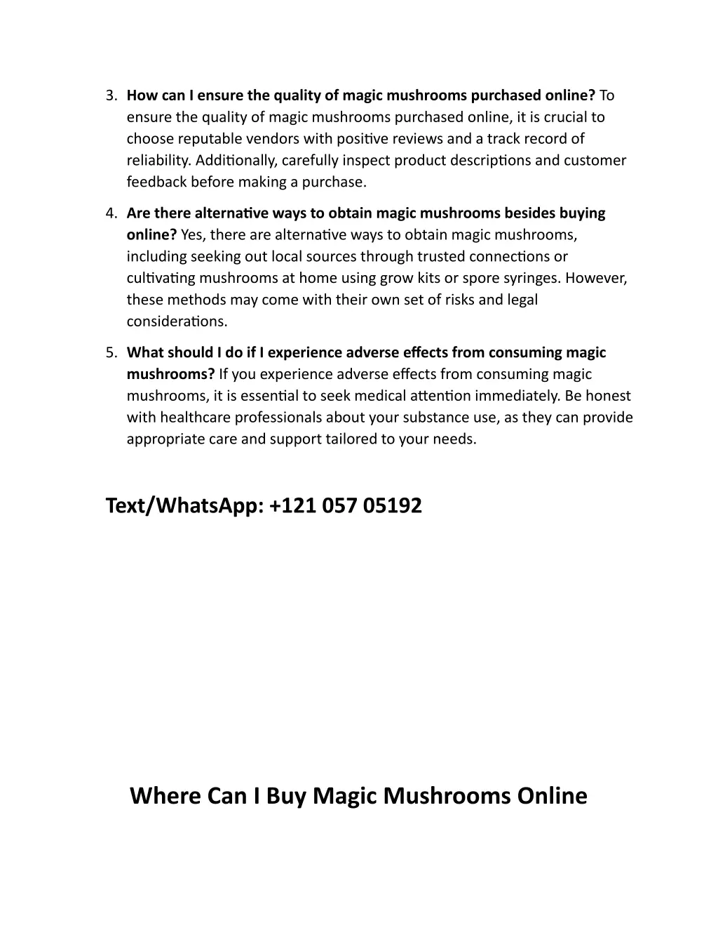 3 how can i ensure the quality of magic mushrooms