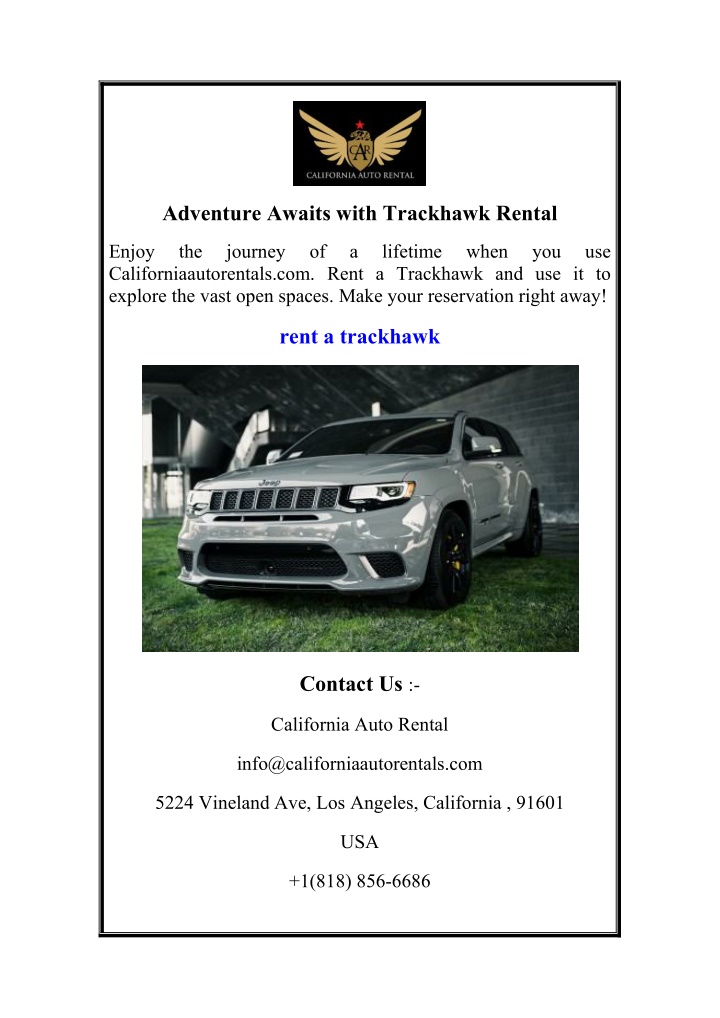 adventure awaits with trackhawk rental