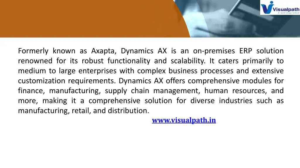 formerly known as axapta dynamics