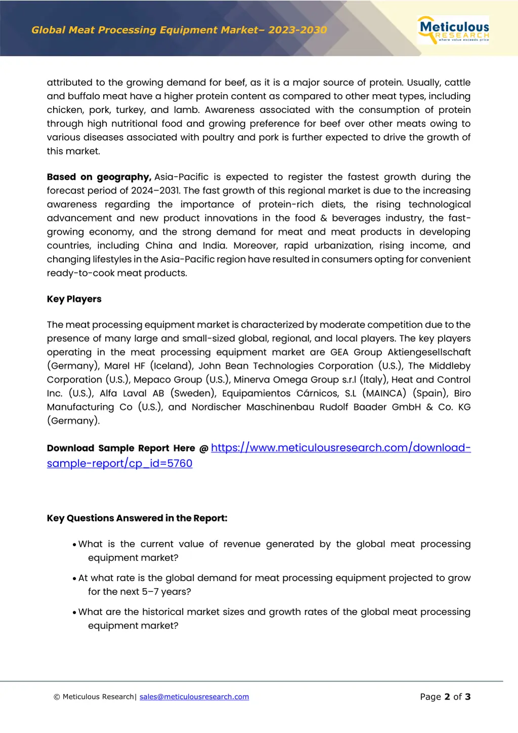 global meat processing equipment market 2023 2030 1