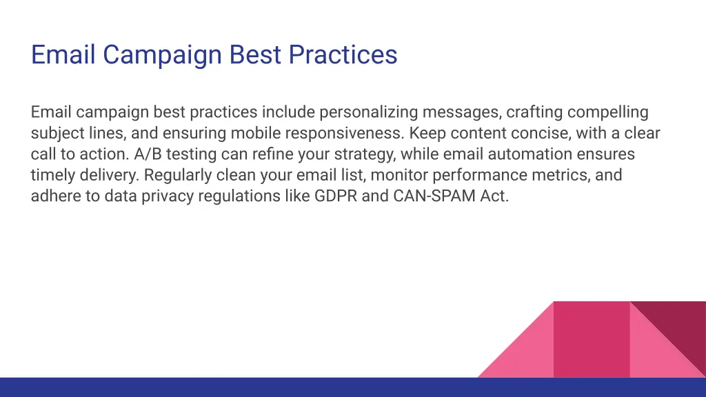 email campaign best practices