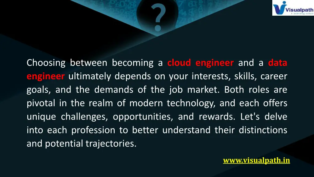 choosing between becoming a cloud engineer