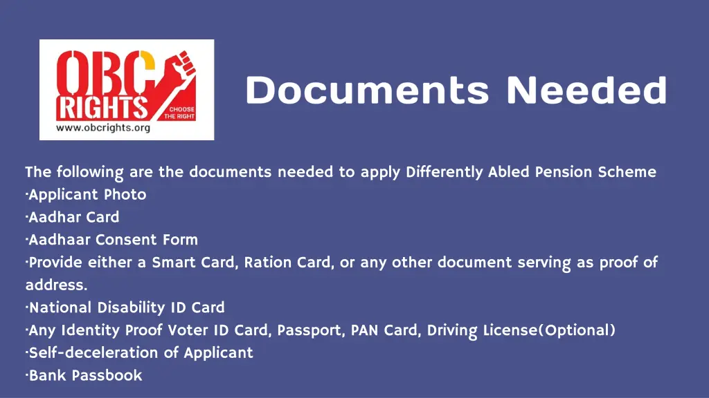 the following are the documents needed to apply