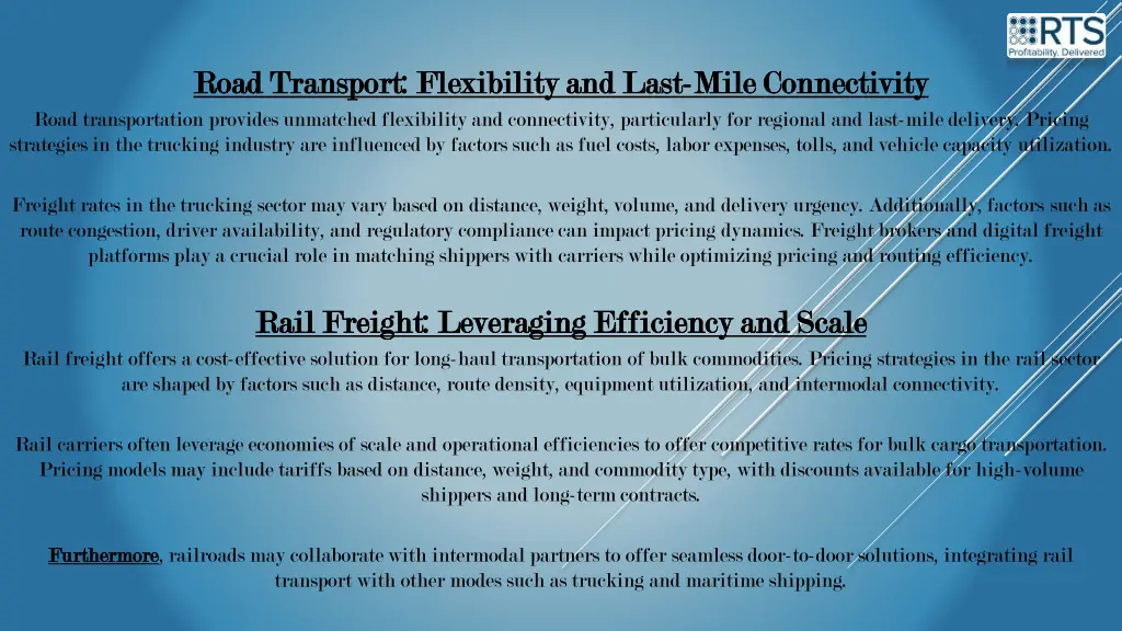 road transport flexibility and last road