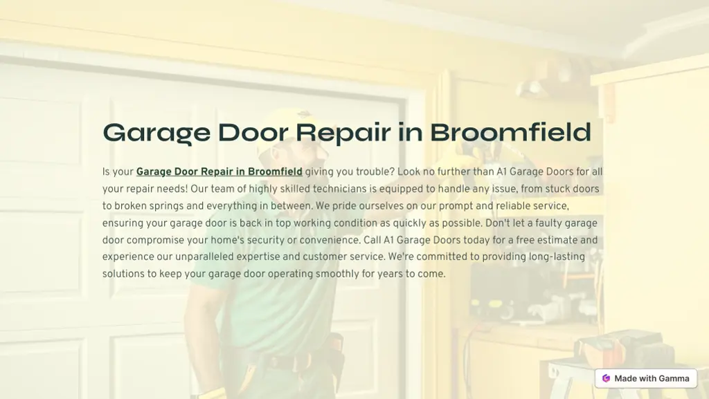 garage door repair in broomfield