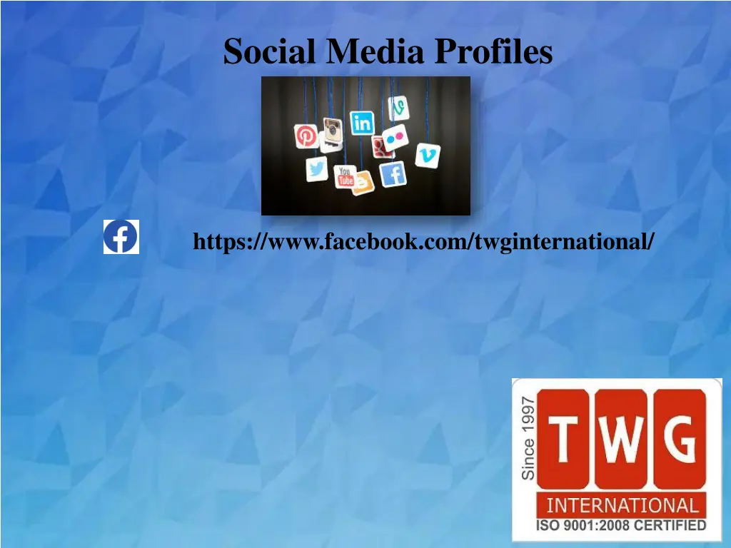 social media profiles