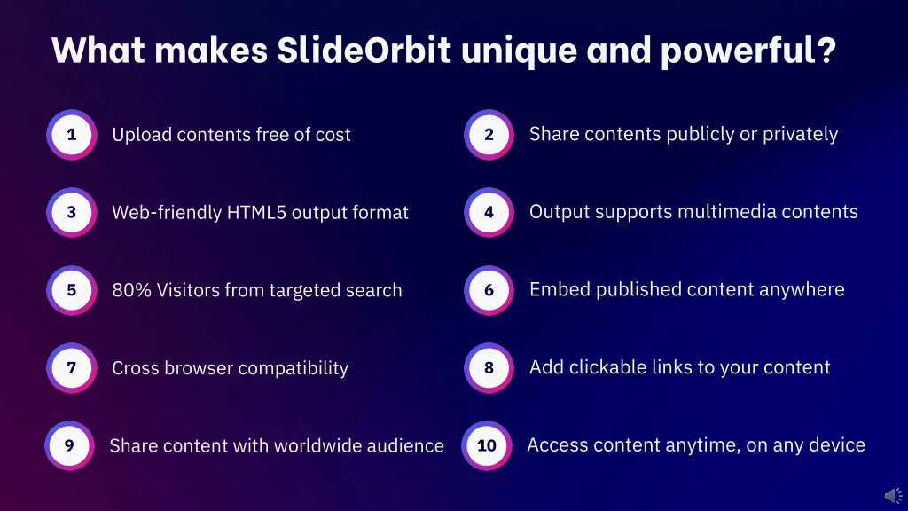 what makes slideorbit unique and powerful